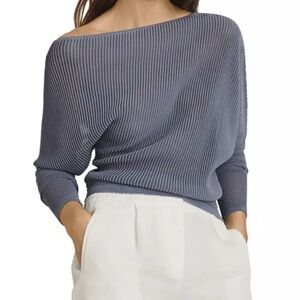 Reiss Ribbed Knit in Slate Gray